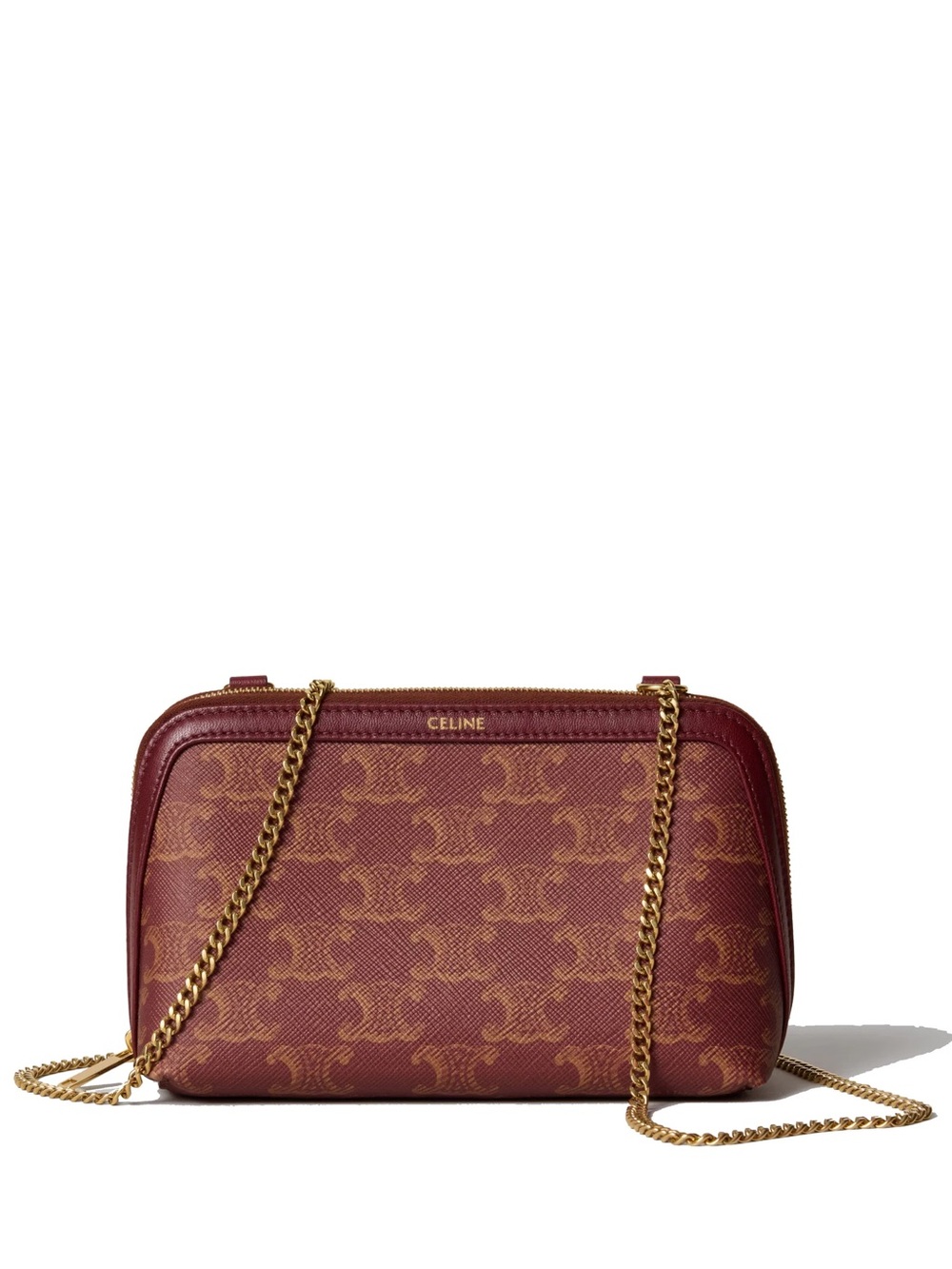 New Celine Clutch On Chain Triomphe Canvas Bag